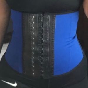 WAIST TRAINER LATEX CINCHER SHAPEWEAR FAJA BLUE XS